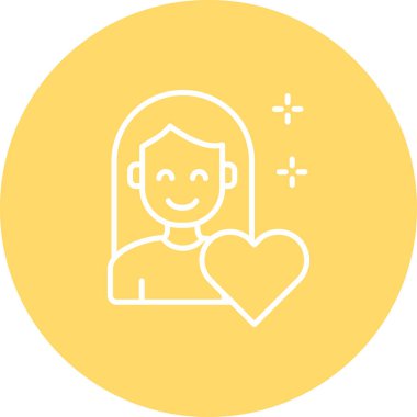 Aşk. Web simgesi basit illüstrasyon