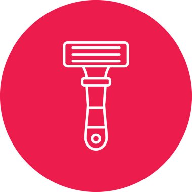 kırmızı vektör çizgisi simgesi