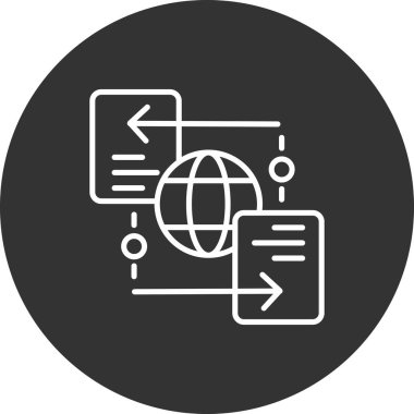 İnternet tarayıcısı. Web simgesi basit tasarım