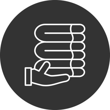 Başparmak yukarı yuvarlak vektör simgesi