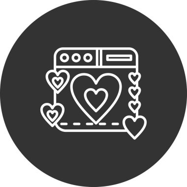 Aşk simgesinin vektör illüstrasyonu