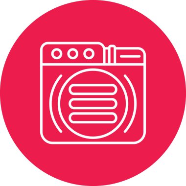 Fırın hattı simgesinin vektör illüstrasyonu