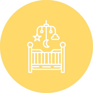 Bir bebek beşiğinin vektör çizimi