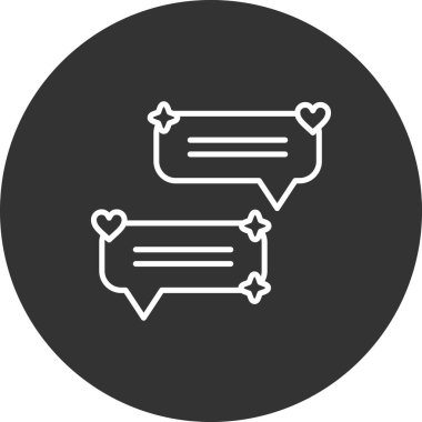 Sohbet simgesi vektör illüstrasyonu