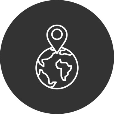 genel harita simgesi, vektör illüstrasyonu