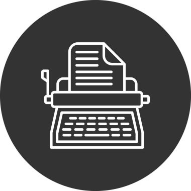 Daktilo simgesinin vektör illüstrasyonu