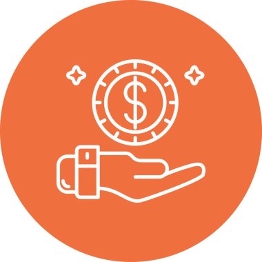 Dolar. Web simgesi basit illüstrasyon