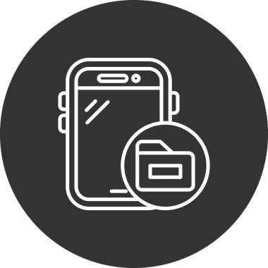 Cep telefonu simgesi, vektör illüstrasyonu