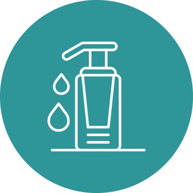 Sprey şişe ikonu. Ağ için sprey vektör sembolünün özet çizimi