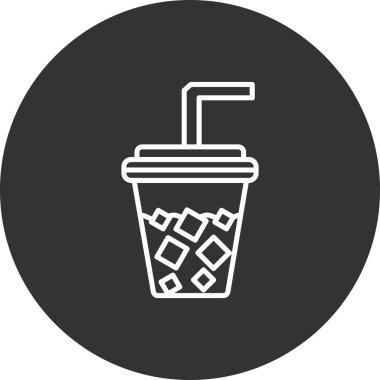 İçme Vektörü Kabartma Simgesi Tasarımı