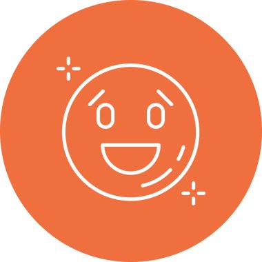 Gülümse. Web simgesi basit illüstrasyon