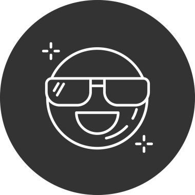 Mutlu bir ifadenin sevimli çizgi film karakterinin vektör çizimi