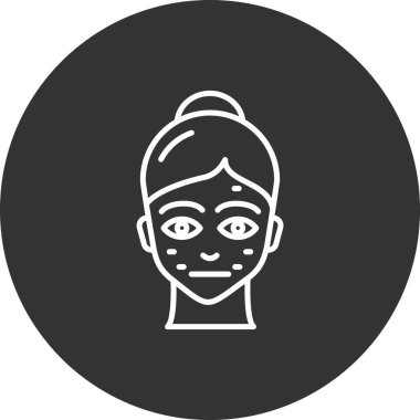 kız ikon vektör illüstrasyonu