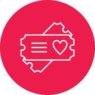 Kalp ikonu vektör illüstrasyonu