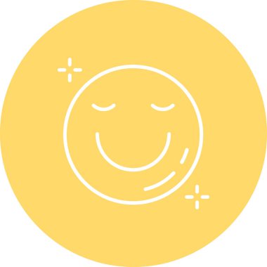 Moda Biçimli Mutlu Emoji Simgesi İzole Arkaplan