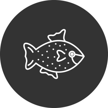 balık simgesi vektör illüstrasyonu