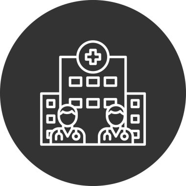 Moda tarzında izole edilmiş hastane simgesi