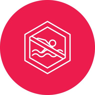 Yüzme simgesinin vektör illüstrasyonu