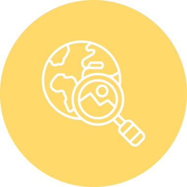 Bir dünya simgesinin vektör illüstrasyonu