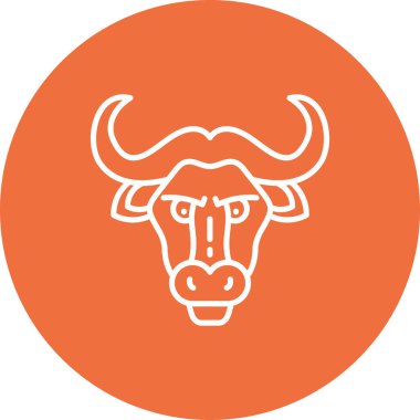 Bir inek simgesinin vektör illüstrasyonu