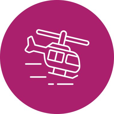 Helikopter simgesi vektör illüstrasyonu