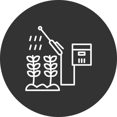 Bahçe ve simgenin vektör illüstrasyonu