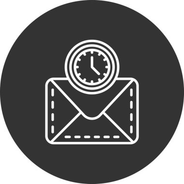 Posta simgesi ve vektör illüstrasyonlu zarf