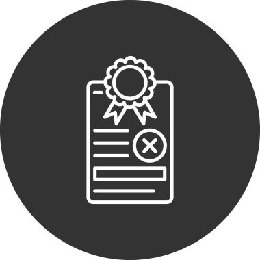 Sertifika ikonu vektör illüstrasyonu