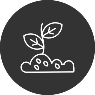 Bir bitki simgesinin vektör illüstrasyonu