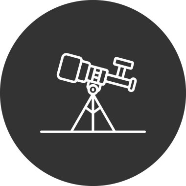 Teleskop simgesinin illüstrasyon vektör tasarımı