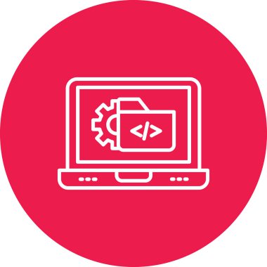 Moda Biçimli Bilgisayar Simgesi İzole Arkaplan