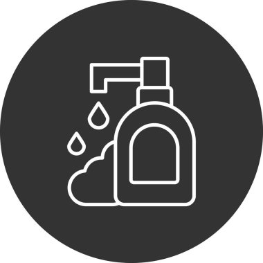 Bir şişe simgesinin vektör illüstrasyonu