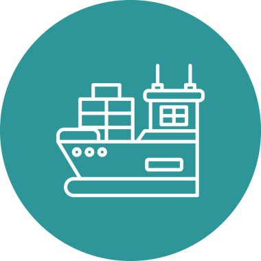 Gemi. Web simgesi basit tasarım