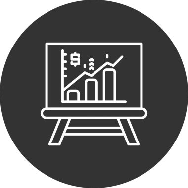 İş ve finans simgesinin vektör illüstrasyonu