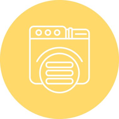 Çamaşır makinesi. Web simgesi basit illüstrasyon