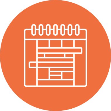 Takvim. Web simgesi basit illüstrasyon