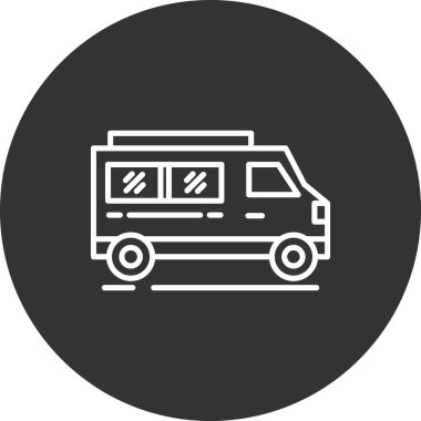 bus simgesi vektör illüstrasyonu