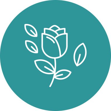beautiful flower vector line icon