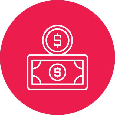 Para simgesinin vektör illüstrasyonu