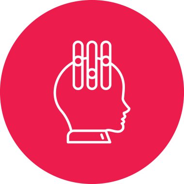 Beyin. Web simgesi basit illüstrasyon