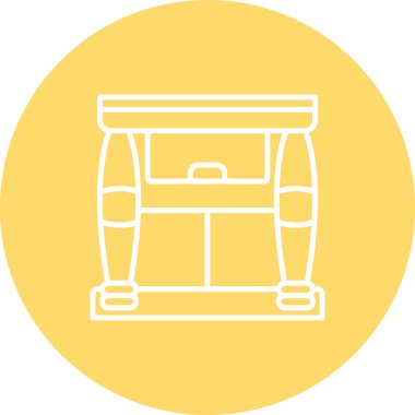 Ahşap varil simgesi vektör illüstrasyon