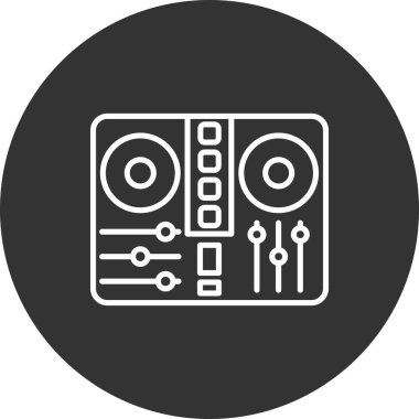 vektör dj simgesi, illüstrasyon