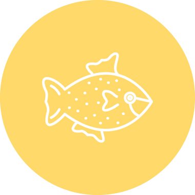 balık simgesi vektör illüstrasyonu