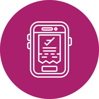 Cep telefonu simgesi, vektör illüstrasyonu