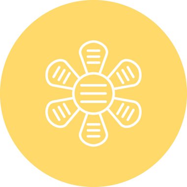 Çiçek. Web simgesi basit illüstrasyon