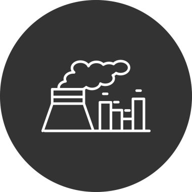 Fabrika simgesinin vektör illüstrasyonu