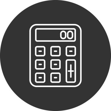 hesap makinesi simgesi vektör illüstrasyonu