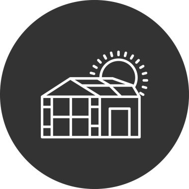 Modern ev ikonu. vektör illüstrasyonu