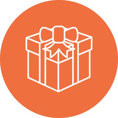 hediye kutusu simgesi, vektör illüstrasyonu