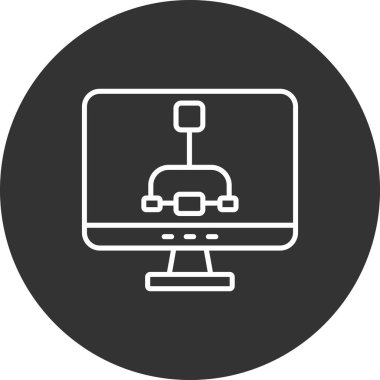 Bilgisayar simgesinin vektör illüstrasyonu